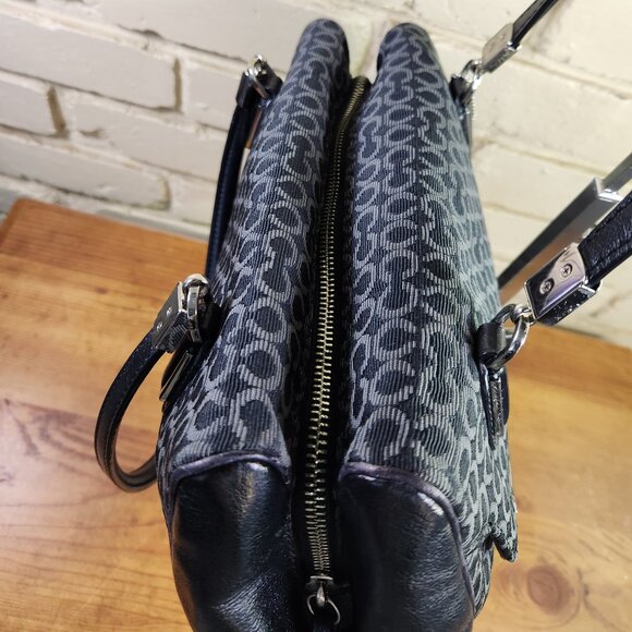 Euc Coach Madison Signature Black Signature C's Handbag Satchel Purse - Picture 7 of 13